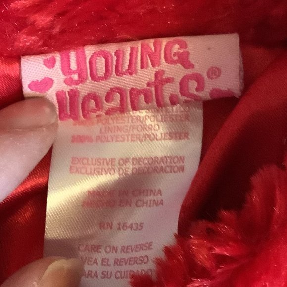 Young Hearts Red Furry Jacket Size: 18 months - Picture 3 of 4
